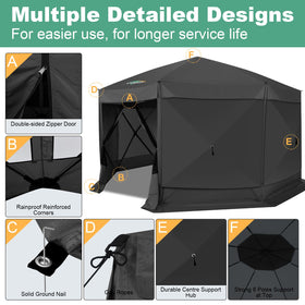 COBIZI 15x15 pop up gazebo with optional sidewalls for customizable ventilation
