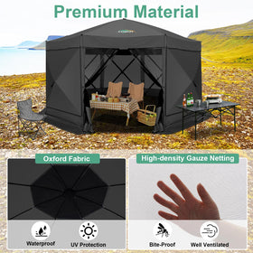 COBIZI 15x15 pop up gazebo used year-round with removable panels