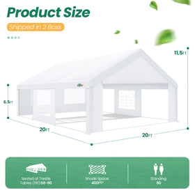 COBIZI 20x20 tent side wall zippered for privacy and weather protection