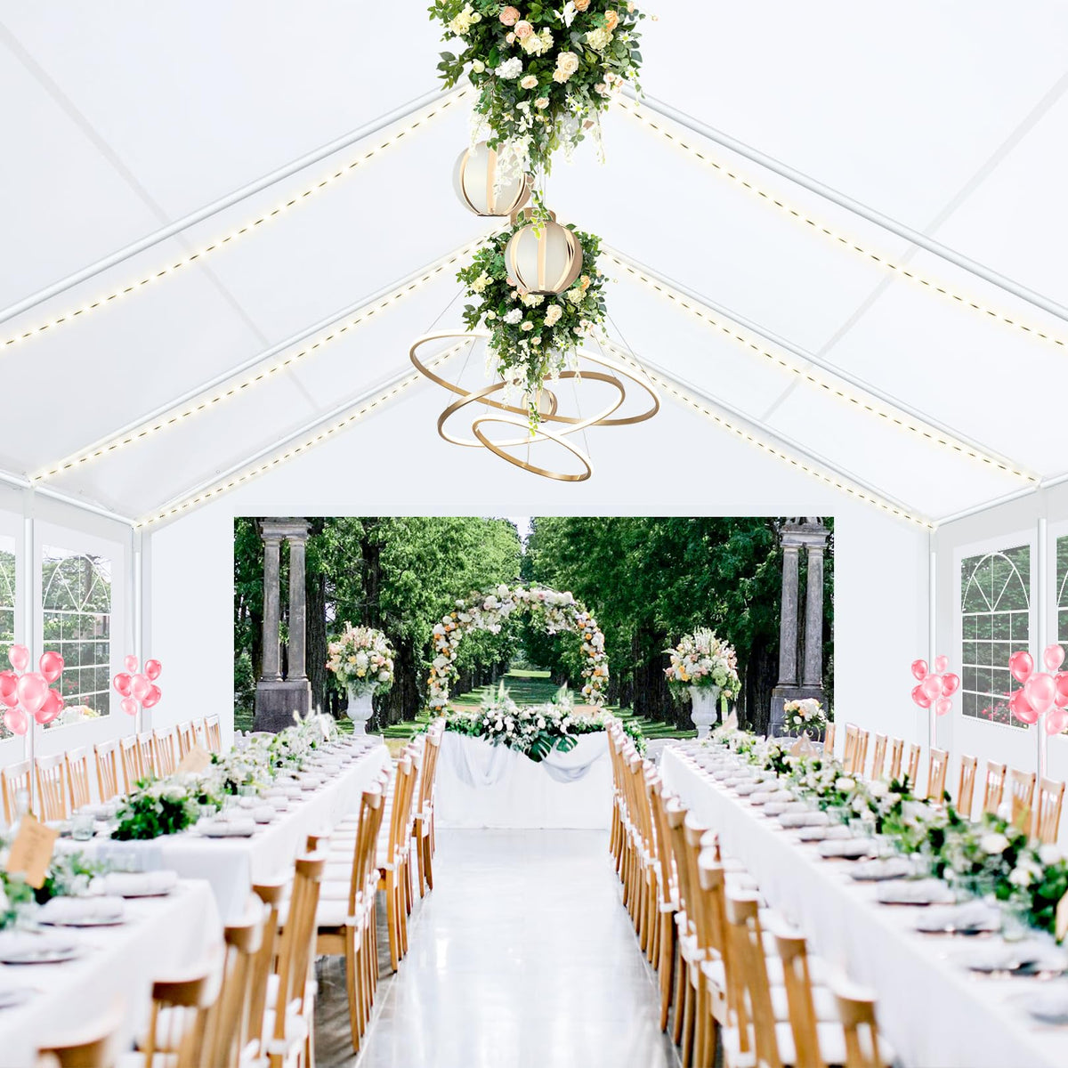 COBIZI tent capacity up to 50 guests and 8+ tables