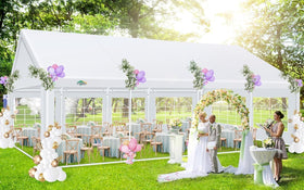COBIZI 20x30 party tent coated frame provides durable support for outdoor setups.