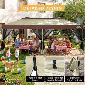 COBIZI 210D Oxford fabric offers UPF 50+ protection and rain resistance.