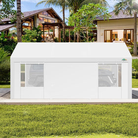 COBIZI carport spacious interior fits cars, boats, and gatherings.