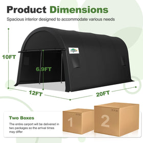 COBIZI carport versatile uses as storage, workspace, or shelter