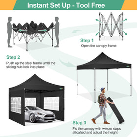 COBIZI pop-up canopy sidewalls offer flexible shade and privacy