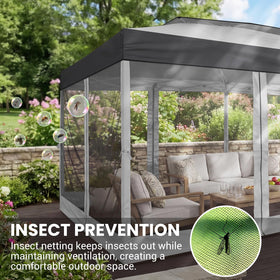 COBIZI pop-up gazebo features a dual-top vent for cooler airflow