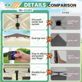 COBIZI four removable netting screens create insect-free airflow.