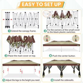 COBIZI rope and stake set helps secure setup.