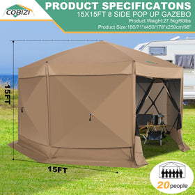 COBIZI seven removable side panels customize airflow and coverage