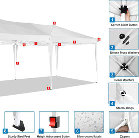 COBIZI sidewalls with clear windows provide light and enclosure