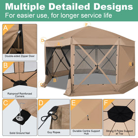 COBIZI wind-resistant gazebo with fiberglass poles for lasting use