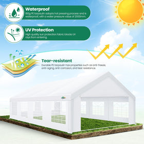 COBIZI zippered sidewalls provide privacy while maintaining ventilation.