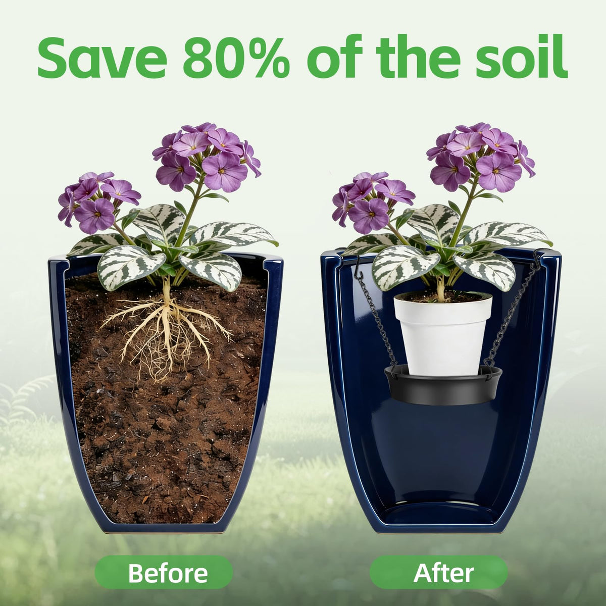 Cobsili design suits both outdoor and indoor use, reducing soil waste.