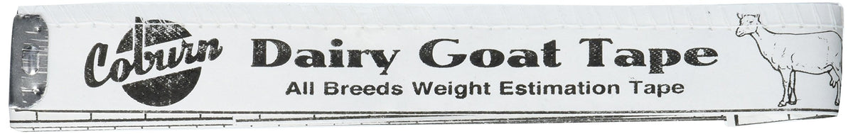 Coburn Dairy Goat Weigh Tape 54-inch showing measurement scale for accurate weight estimates.