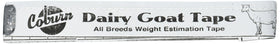 Coburn Dairy Goat Weigh Tape 54-inch showing measurement scale for accurate weight estimates.