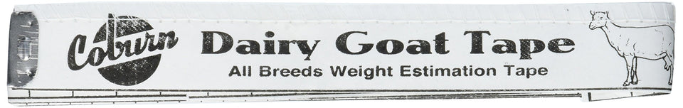 Coburn Dairy Goat Weigh Tape 54-inch showing measurement scale for accurate weight estimates.
