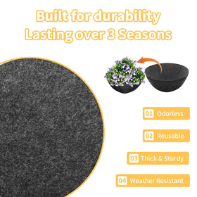 Cobzier non-woven felt material provides durable, weather-ready planter protection.