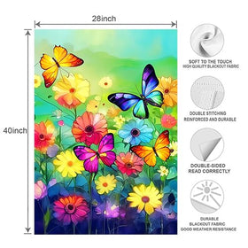 COCJCJ reinforced edges on 28x40 flag for durable outdoor decor.