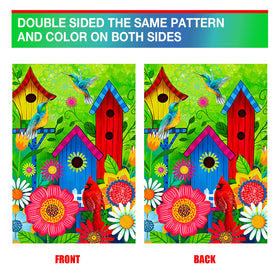 COCJCJ hummingbirds flag enhances porch, deck, or balcony decor.