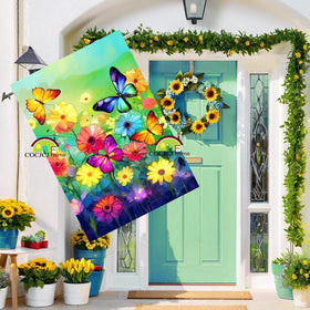 COCJCJ large garden flag in all-weather polyester for year-round outdoor use.