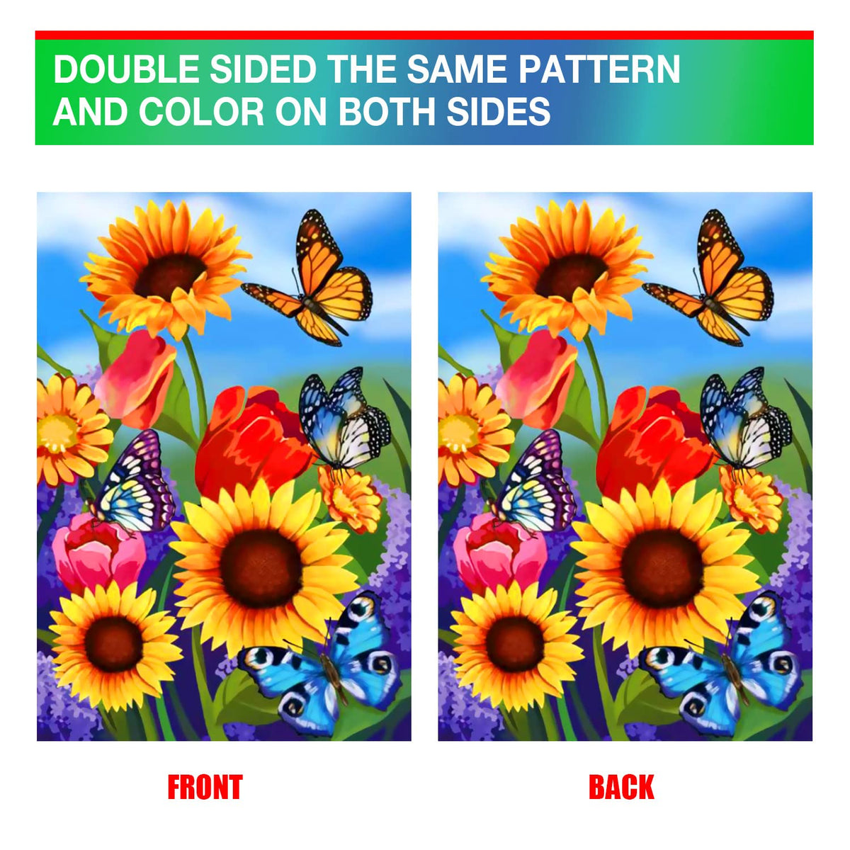 COCJCJ monarch butterfly floral design adds yard charm.