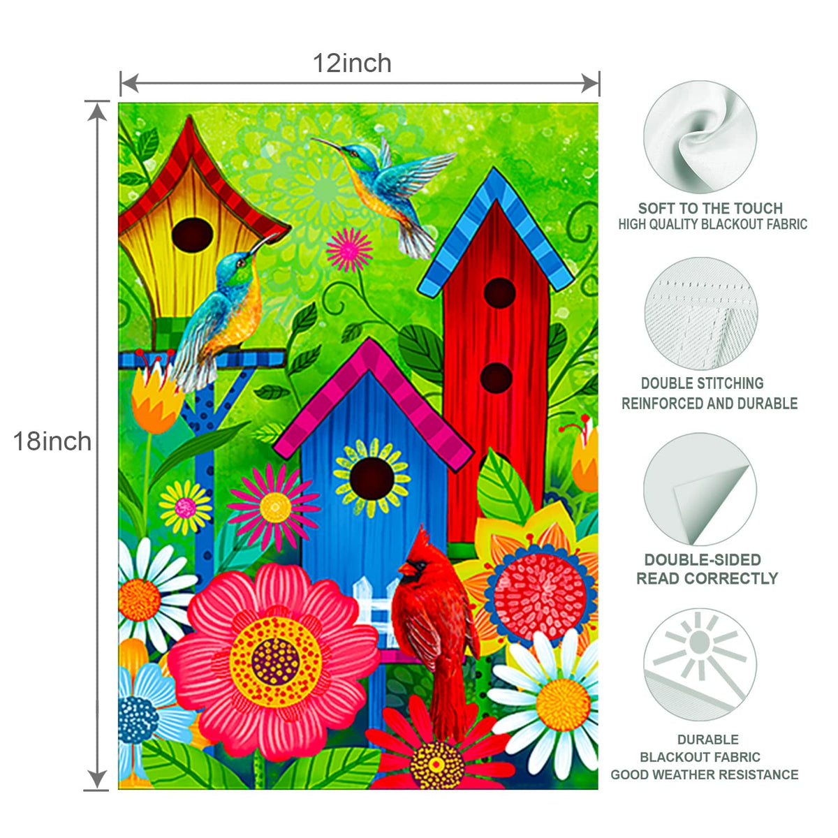 COCJCJ spring-summer flag brightens gardens with seasonal charm.