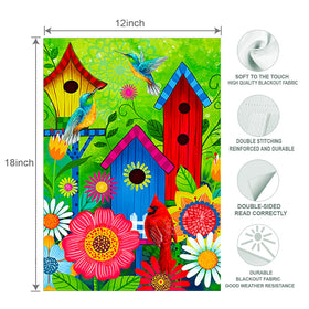 COCJCJ spring-summer flag brightens gardens with seasonal charm.
