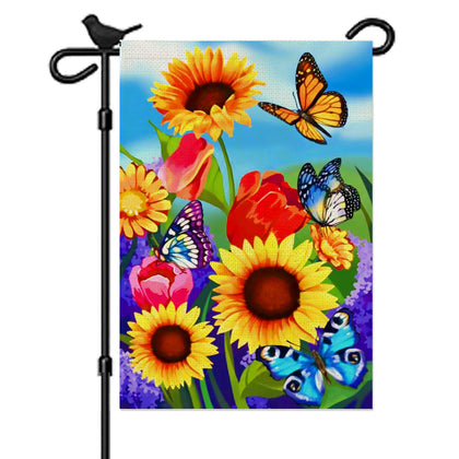 COCJCJ sunflower garden flag double-sided design brightens outdoor space.