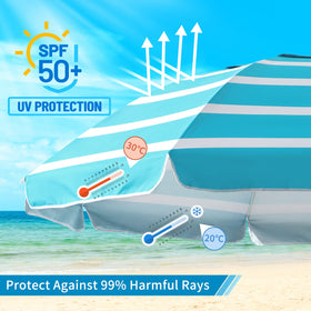Coclothy Beach Umbrella foldable table provides a convenient surface