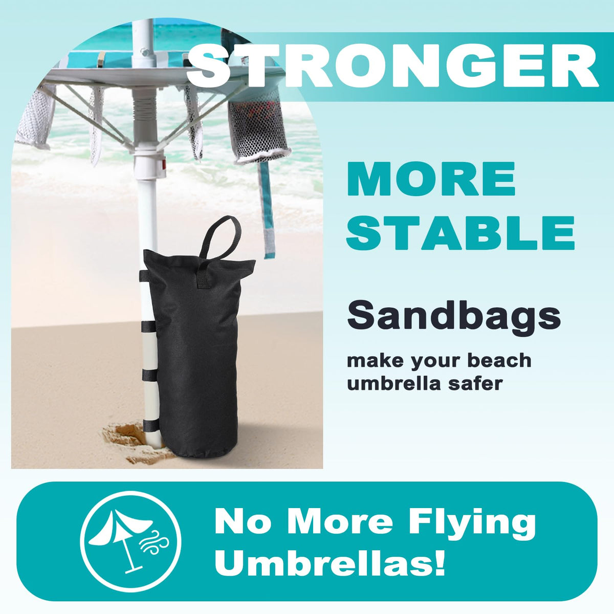 Coclothy Beach Umbrella tilt design helps track shade from sunrise to sunset
