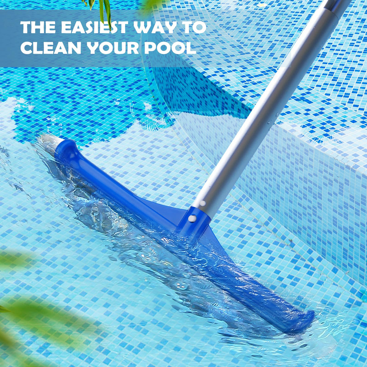 Coclothy pool brush vinyl liner safe brush with smooth edges