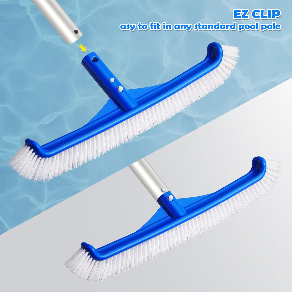 Coclothy pool brush wall and tile cleaning on pool surfaces