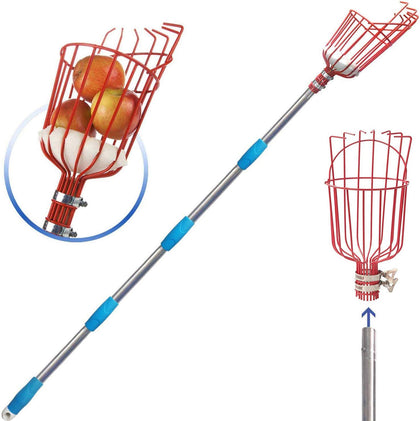 COCONUT 5FT fruit-picker pole-assembly demonstrates adjustable reach for tall trees.