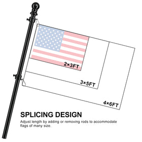 COCONUT outdoor all-weather flag pole endures sun and rain.