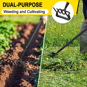 COCONUT adjustable long handle reduces bending for comfort in the garden.