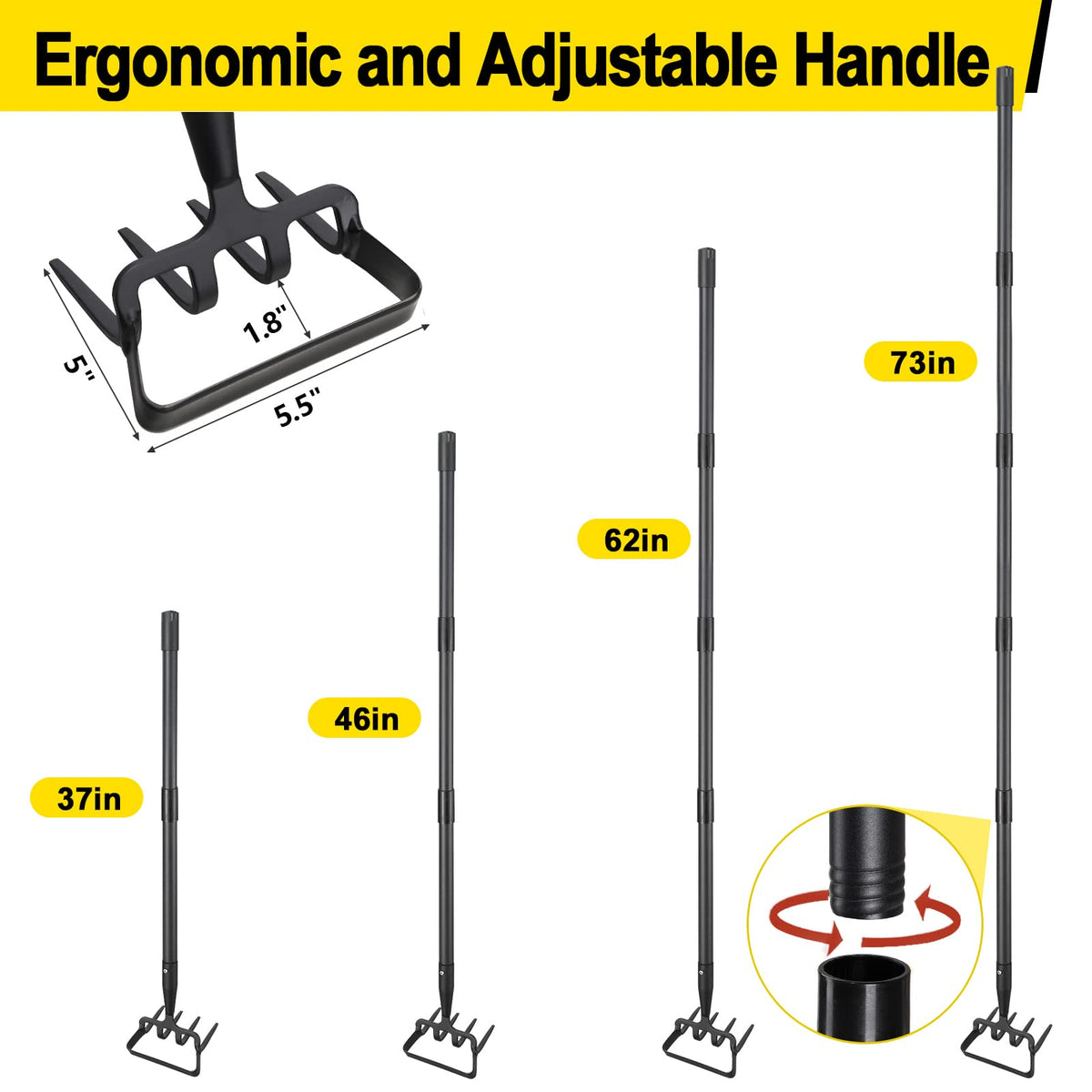 COCONUT ergonomic design helps protect joints during extended weeding.