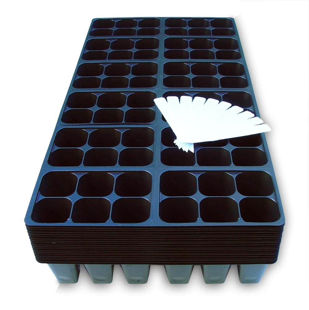 Coconut Oasis 1440-cell seedling trays ideal for germination and transplantation.