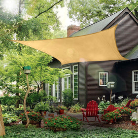 COCONUT rectangle sun shade sail fabric detail highlights durability and weave quality.