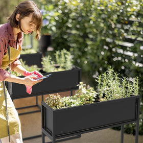 Cocoyard rectangular tall planter designed for compact spaces