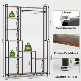 CODACE 71-inch tall plant stand creates vertical display