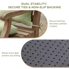 Codi all-weather sage rocking chair cushion withstands sun and rain