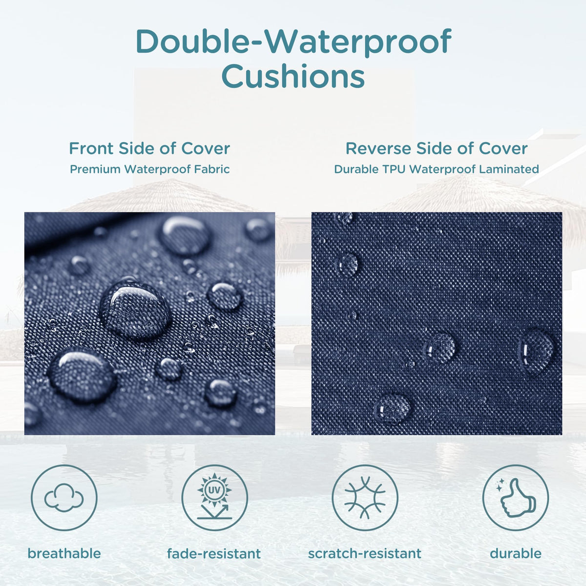 Codi cushion 3.5-inch foam core supports comfortable lounging with lasting shape