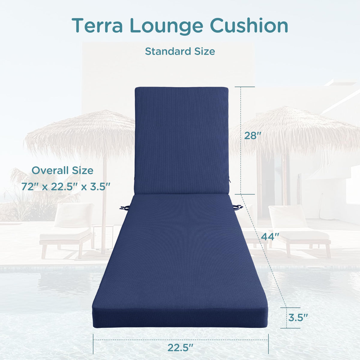Codi outdoor cushion waterproof finish close-up highlights protection against light rain