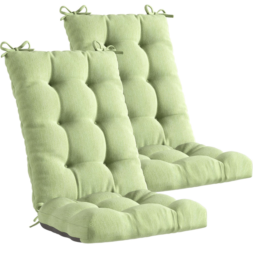 Codi outdoor rocking chair cushions in sage provide plush porch comfort