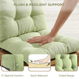 Codi patio sage rocking chair cushion enhances garden seating comfort