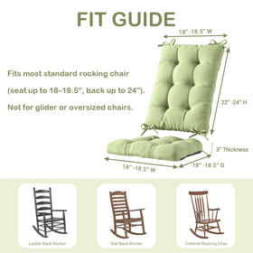 Codi snug-fit sage rocking chair cushion keeps seat secure