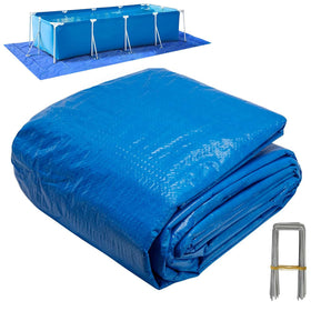 Codree pool ground cloth 20x12ft under the pool protects the bottom from debris.