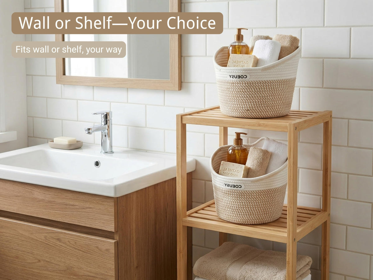 Coeusy soft yet sturdy nursery-safe basket is family-friendly.