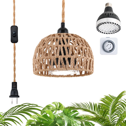 Cofiveevo hanging grow light full-spectrum glow for healthy indoor plants.