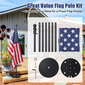 cogardenshower black metal pole delivers sturdy professional display.